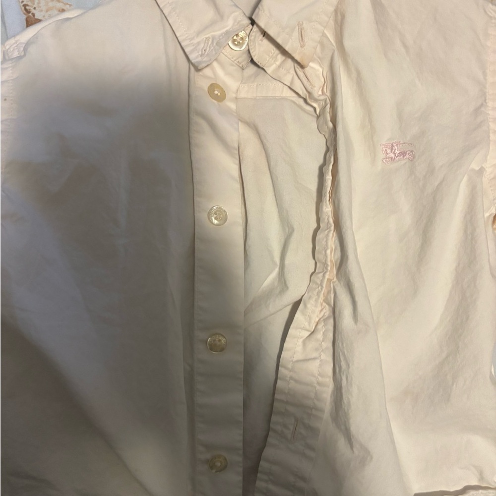 Burberry Cream Button-Up Shirt